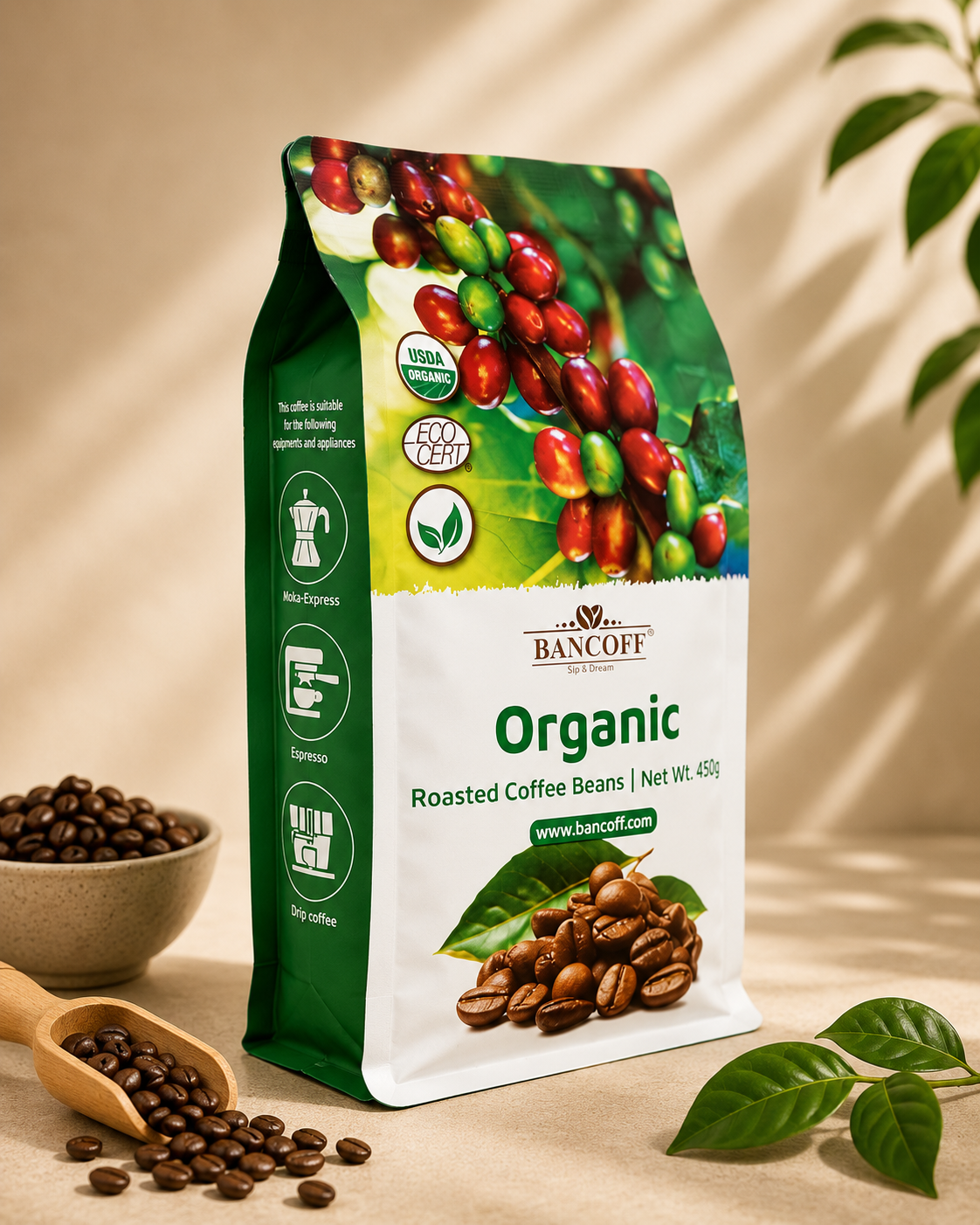 Organic Coffee Beans 450g