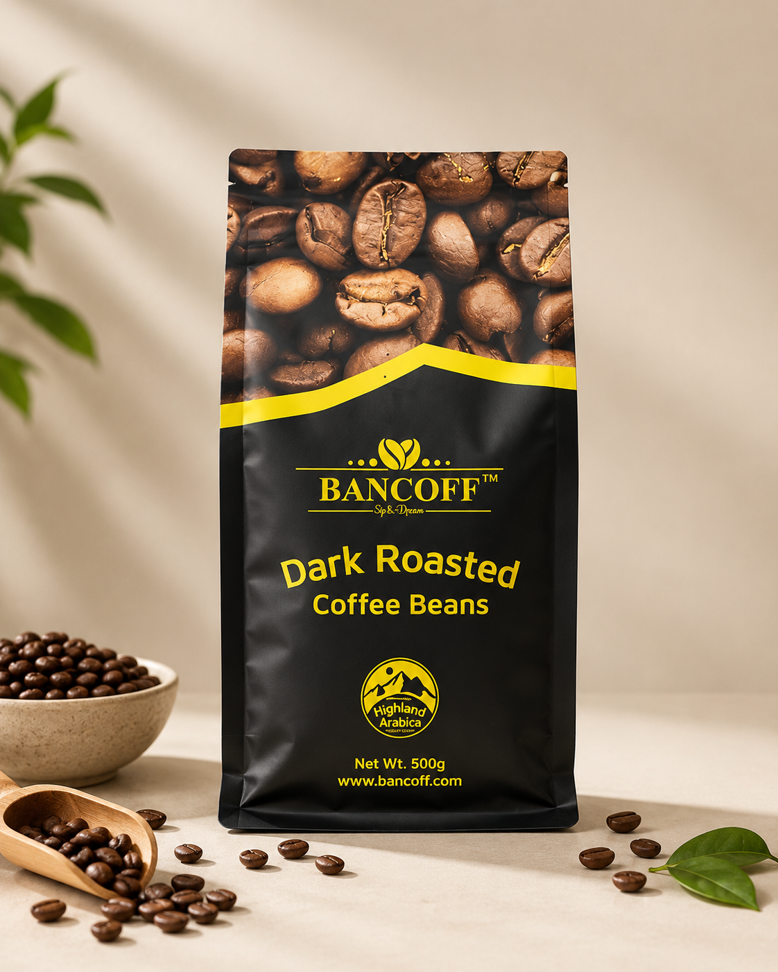 Dark Roasted Coffee Beans 500g